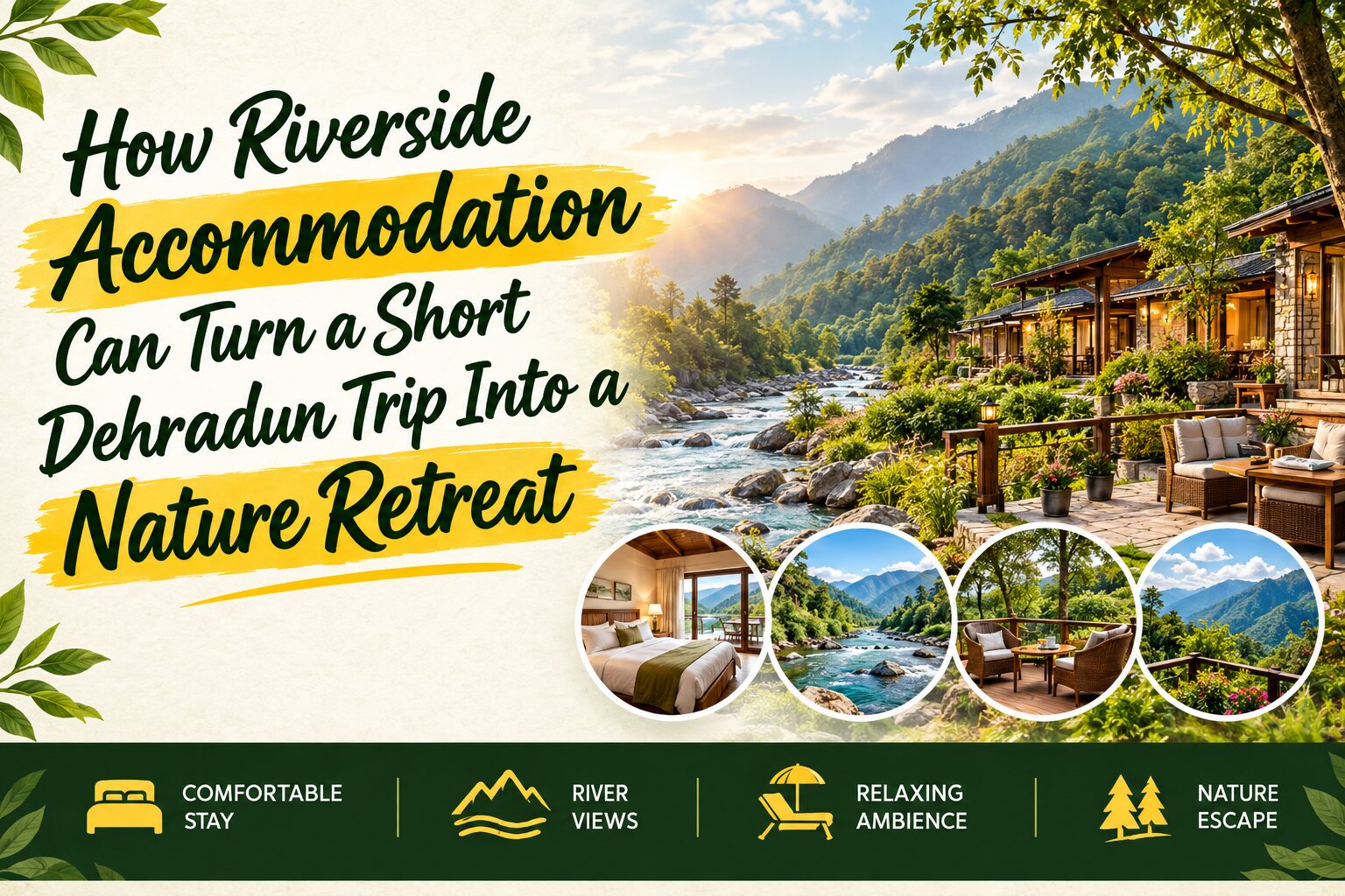 River view accommodation in Dehradun